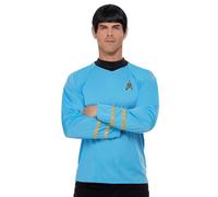 Smiffys Star Trek, uniforme scientifica della serie originale, top blu, licenza ufficiale Star Trek, costume per adulti
