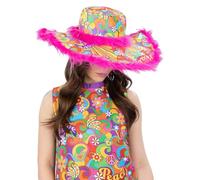 Smiffys Summer of Love - Cappello da Sole Hippie, Multicolore