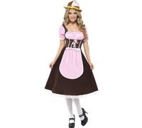 Smiffys Tavern Girl Costume, Brown (Size X1)