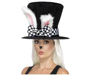 Smiffys Tea Party March Hare Top Hat, Black & White