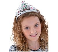 SMIFFYS Tiara floreale con gioielli, argento Halloween