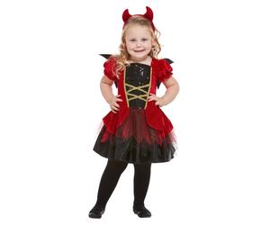 Smiffys Toddler Devil Costume, Red (Size T1)