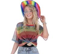 Smiffys Top a rete, arcobaleno, unisex Halloween