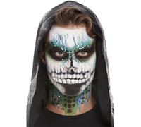 Scheletro Kit Trucco Viso Completo Pittura Kit Donna Uomo Teschio Costume