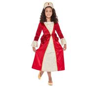 Smiffys Tudor Princess Costume, Red & Gold (Size L)