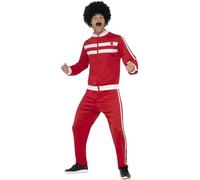 SMIFFYS Tuta Scouser, rosso e bianco, con giacca e pantaloni Halloween, Carnevale