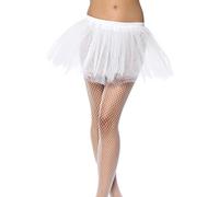 SMIFFYS Tutu sottogonna, bianco 4 strati, 30cm di lunghezza