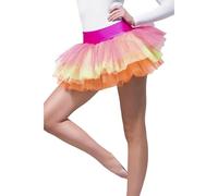 SMIFFYS Tutu sottogonna, multi-colore fosforescente, a strati Halloween