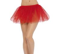 Sottoveste Sottogonna Tutu Donna Costume Accessorio Festa Rosso 30 CM