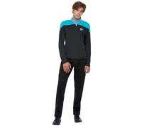 SMIFFYS Uniforme da scienziato di Star Trek Voyager, Maglia con stemma Delta ricamato e distintivi di grado