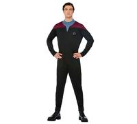SMIFFYS Uniforme di comando di Star Trek Voyager, Tuta, stemma Delta e distintivi di grado Halloween, Carnevale