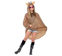 Smiffys Unisex Party Poncho with Drawstring Bag