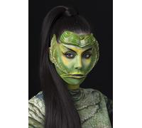 Smiffys Kit protesi e cosmetici Creatura dalla Laguna Nera Universal Monsters, Vasi per acqua, pennello, spugna, colla cosmetica e sopracciglia e pinne protesiche Halloween