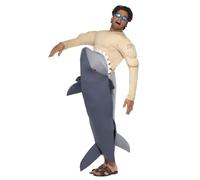 Uomo che Mangia Shark Adulti Taglia Unica Standard Novità Cervo Festa Costume