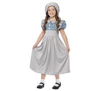 Costume per Bambini Ragazze Vittoriano Scuola Completo Nuovo