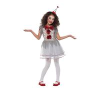 Smiffys Vintage Clown Girl Costume, Grey & Red (Size L)