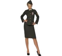 Smiffys Wartime Officer Costume, Green (Size L)