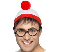 Smiffys Where's Wally? Kit Costume Carnevale: Cappello + Occhiali