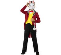 SMIFFYS Costume Bianconiglio, Multicolore, Gilè applicato, giacca, orologio, farfallino e maschera