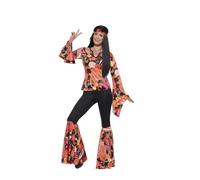 Smiffys Willow the Hippie Costume, Multi-Coloured (Size M)