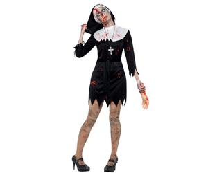 Smiffys Women's Halloween Zombie Nun Sister Costume