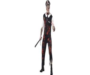 Smiffys Zombie Policeman Costume, Black (Size L)