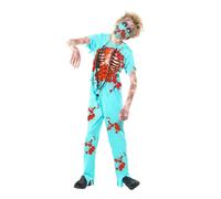 Smiffys Zombie Surgeon Costume, Blue (Size M)