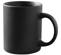 Smilatte Tazza da caffè in porcellana nera opaca da 12 once, tazza in ceramica classica manico per tè cappuccino, nero