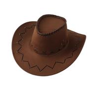 Smilbaley Cappello da Cowboy All'Aperto, Cappello Occidentale, Il Cappello da Cowboy, Confortevole, Multifunzionale e Durevole, per Carnevali, Halloween e Giochi di Ruolo (Colore caffè)