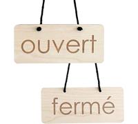 Smile BB - Panneau Ouvert Fermé pour Magasins, Entreprises, Ristoranti, Panneau a Bois Ouvert Fermé