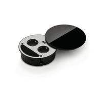 Smile Doppia Presa USB, Einbausteckdosenelemente, Vetro Nero