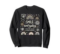 Smile Everyday Trova la Bellezza in Ogni Momento Amore Positivo Felpa