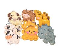 smile items Confezione da 18 portachiavi Pop It Animali - Regali Compleanno Bambini, Dettagli Compleanno Bambini, Riempimento Ananas, Fidget Toy, Regali Ospiti, Regali Alunni Primari