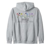 Smile Jesus Loves You Sign,Christian Faith God Bible Verse Felpa con Cappuccio