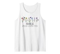 Smile Jesus Loves You Women Christian Bible Verse Scripture Canotta