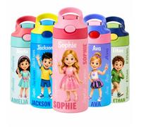 Smile lab Borraccia Personalizzata per Bambini con Nome e Foto