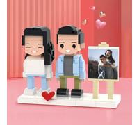 Smile lab Figure personalizzate realizzate con mattoncini da costruzione Puzzle con blocco di foto personalizzato Regali di compleanno di Festa del Papà Regalo Perfetto per Papà, Nonno
