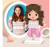 Smile lab Figure personalizzate realizzate con mattoncini da costruzione Puzzle con blocco di foto personalizzato Regali di compleanno di Festa del Papà Regalo Perfetto per Papà, Nonno