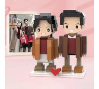 Smile lab Figure personalizzate realizzate con mattoncini da costruzione Puzzle con blocco di foto personalizzato Regali di compleanno di Festa del Papà Regalo Perfetto per Papà, Nonno