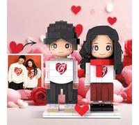 Smile lab Figure personalizzate realizzate con mattoncini da costruzione Puzzle con blocco di foto personalizzato Regali di compleanno di Festa del Papà Regalo Perfetto per Papà, Nonno