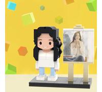 Smile lab Figure personalizzate realizzate con mattoncini da costruzione Puzzle con blocco di foto personalizzato Regali di compleanno di Festa del Papà Regalo Perfetto per Papà, Nonno