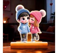 Smile lab Idee Regalo per Coppia, Lampada Personalizzata con Nome in Acrilico - Lampada LED Decorativa, Regalo Originale per Fidanzati, Amanti, Lui e Lei, Compleanno, Anniversario, San Valentino