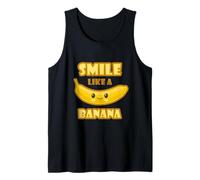 Smile Like A Banana Divertente Carino Kawaii Cibo Pun Frutta Canotta