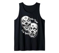 Smile Now Cry Later Chicano Clown Face Theatre Maschere Ridere Canotta