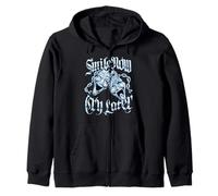 Smile Now Cry Later, Lowrider, Cholo, Raza, Arte, Cromo Foo Felpa con Cappuccio