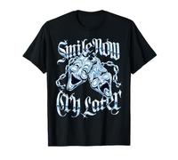 Smile Now Cry Later, Lowrider, Cholo, Raza, Arte, Cromo Foo Maglietta