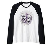 Smile Now Cry Later Maschere teatrali Ragnatela Maglia con Maniche Raglan