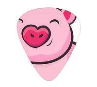 Smile Pink Pig Plettri per chitarra, 12 pezzi, per ukulele, basso, accessori