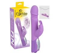 Vibratore SMILE Push con movimento va-e-vieni e stimolatore clitorideo (lilla)