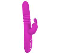 SMILE Rabbit - vibratore ricaricabile rotante e spintaneo con rabbit clitorideo (rosa)